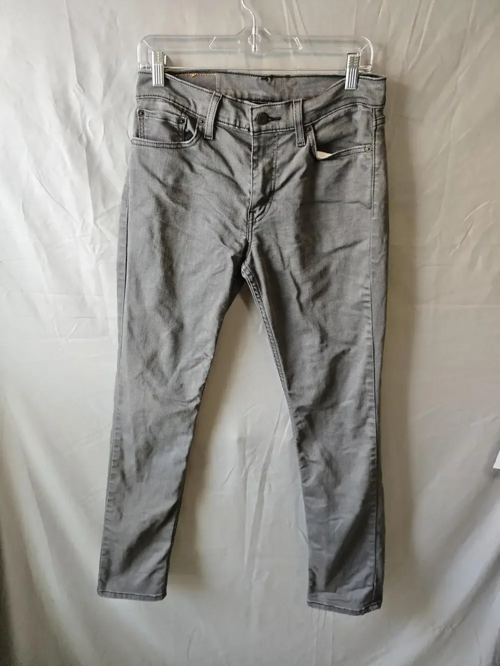 Levis 511 Jeans Mens 30x32 Gray Slim Fit Stretch Tapered Denim Pants Casual